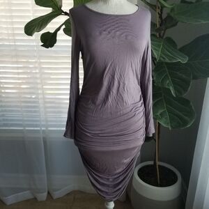MyBump ruched bodycon maternity dress NWT Large